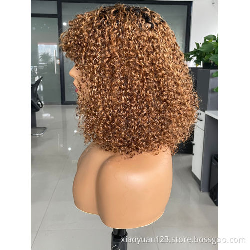 Mayqueen Factory Wholesale Glueless Perruque Pixie Cut Jerry Curl Short Wig 100% Virgin Human Hair no Lace Wigs For Black Women